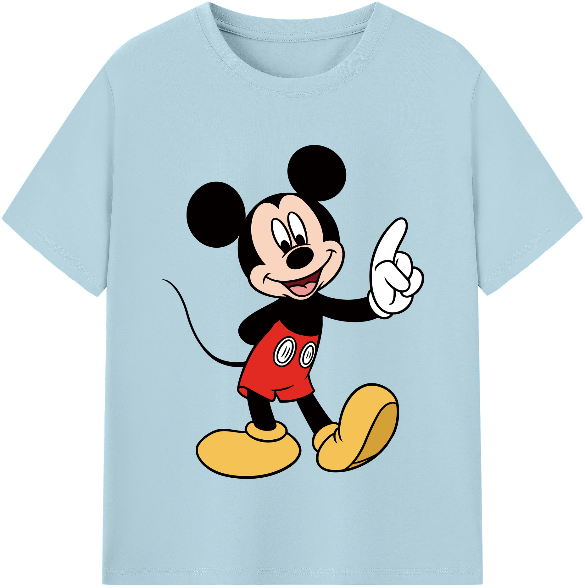 （画像用） ミッキーマウス Mickey Mouse 綿100％半袖Tシャツ（フロントプリント）